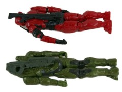 Set of 2 Halo Figurines Action Figures 11in Master Chief and Halo Spartan MK VII