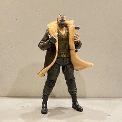 PB-MF-BANE-LTC: Deluxe Faux Leather Dark Brown Coat for McFarlane TDKR Bane
