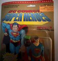 1989 TOY BIZ DC COMICS SUPERMAN WITH KRYPTONITE RING MOC UNUSED SEALED