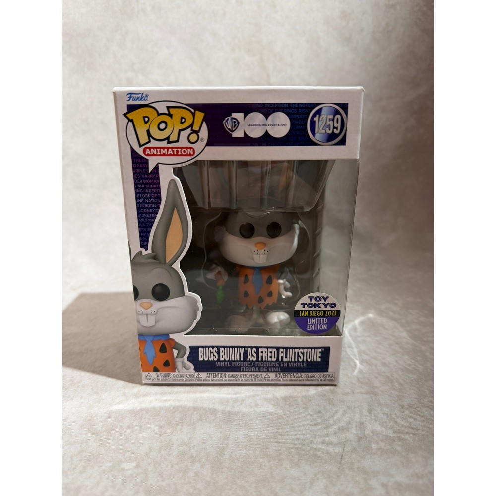 Funko Pop Bugs Bunny as Fred Flintstone 1259 SDCC 2023 Toy Tokyo Limited Edition