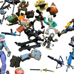 Fortnite tower play set action figures, accessories and weapons lot