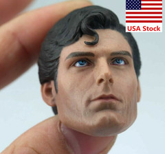 1/6 Male Super Hero Christopher Reeve Head Sculpt Fit 12″Action Figure Body