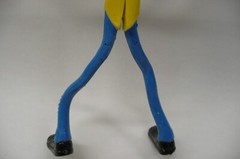 “BENDY” Rabbit TOYEaster Unlimited Rubber Pose 70s 80s tuxedo Yellow