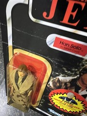 VINTAGE KENNER STAR WARS 1983 ROTJ HAN SOLO TRENCH COAT MOC 77-A BACK UNPUNCHED