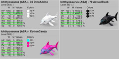 Ichthyosaurus TOP STATS Level 362 Ark Survival Ascended Official PVE