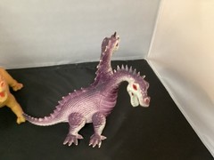 Lot Of Two Imperial Two Headed Dragons Purple & Orange