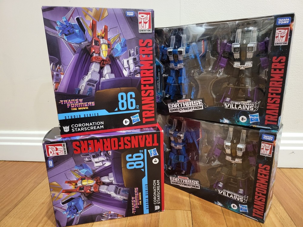 Hasbro Transformers ss86.12 Starscream, WFC Earthrise Skywarp Thundercracker New