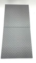 15-Inch 3D Printed Miniature Ramp Gray Industrial Diamond Plate Scale Diorama