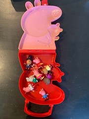 Peppa Pig and Friends Case+ 8 Toy figurines+24 Pc Puzzle+12 Color Pages+Bookmark