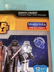 Star Wars Poseable Darth Vader Blueprints Paper Craft 12 Inch Character NIB