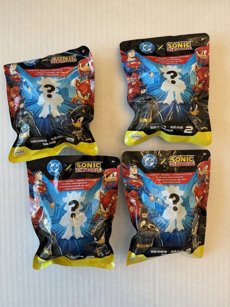DC Superheroes x Sonic Series 2 – 2.5″ Mystery Blind Bags Lot Of 4
