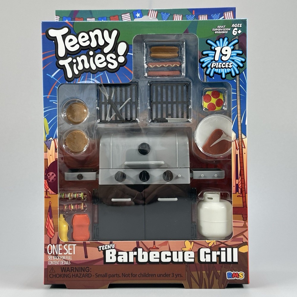 Teeny Tinies BARBECUE GRILL Set Great for 7″/6″ Action Figures Props Dioramas