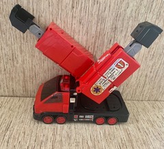 2000 Bandai Power Rangers Lightspeed Rescue Pyro Rescue One Fire Truck *TESTED*