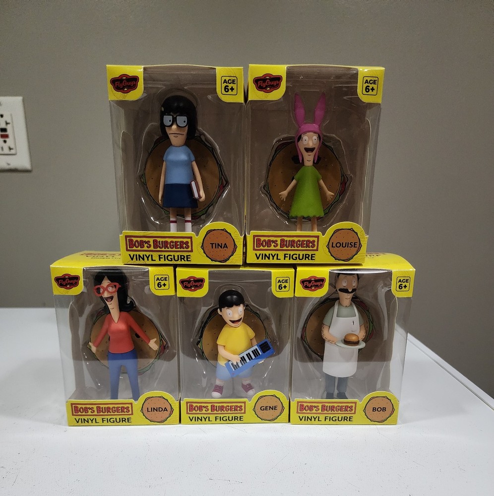 Bob’s Burgers Set Of 5 Tina Louise Gene Linda Bob 4″ Figures Culturefly