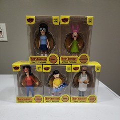 Bob’s Burgers Set Of 5 Tina Louise Gene Linda Bob 4″ Figures Culturefly