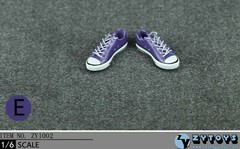 1/6 women shoes Purple Casual Chuck Sneakers for 12″ figure phicen hot toys❶USA❶