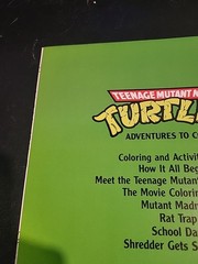 Vintage 1990 Meet The TEENAGE MUTANT NINJA TURTLES Coloring Book With Poster