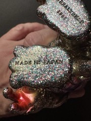 REALHEAD Mutant Chaos x Blobpus Gold Glitter Sofubi Figure Japan Rare
