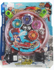 Light Up Metal Master Fusion Rapidity Fight Beyblade Battle W/ Stadium Launcher