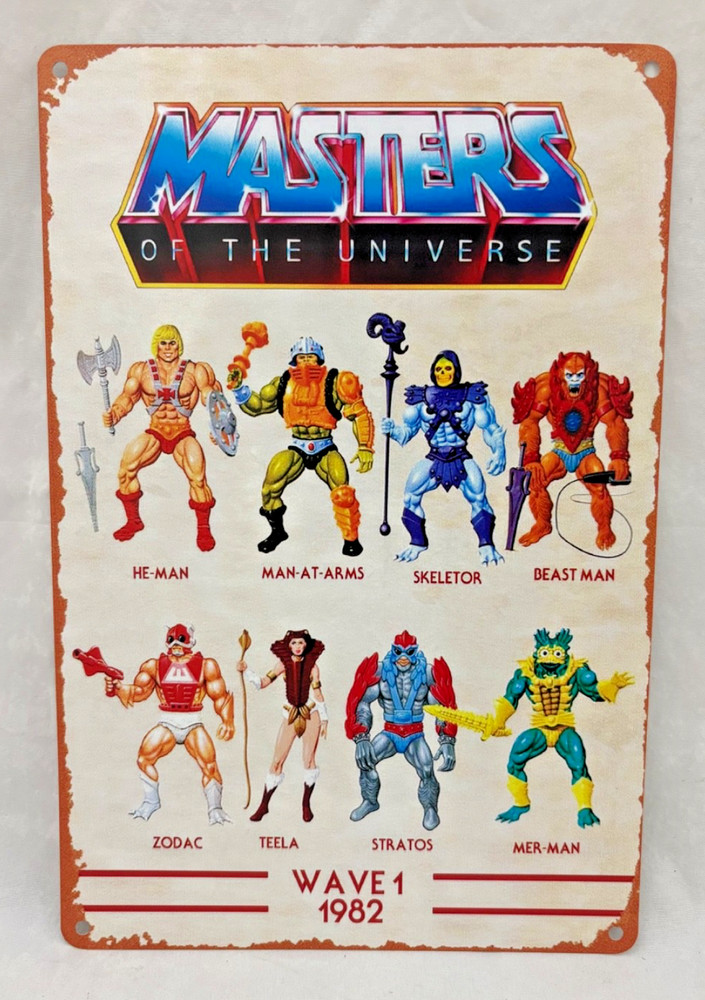 Masters of the Universe – Wave 1 – Action Figure – Metal Sign – MOTU – NEW