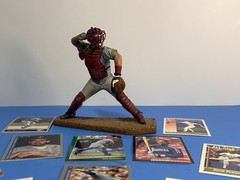 IVAN RODRIGUEZ McFarlane Action Figure 2002 with 10 trading cards pre-owned