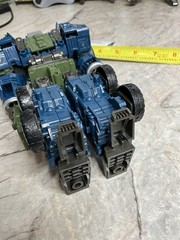 Transforming Toy Semi Truck Blue & Green #3 TRANSFORMER Warbotron Robot Off Road
