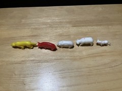 Unbranded Plastic Animals Lot Of 5 Vintage Varies Sizes