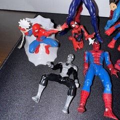 Lot Of 17 Spiderman Action Figures Marvel Toy Biz Mixed Years Talking & Book