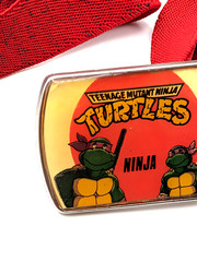 Vintage 1988 TMNT Belt Lee Officially Licensed Mirage Studios Kids Red Elastic