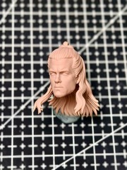 1/18 1/12 1/6 Unpainted Handsome Pool Wade Head Carving Sculpt White Mold