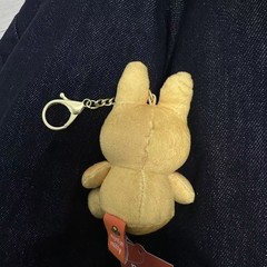 10cm Miffy Korean Limited Edition Checked Plaid Plush Rabbit Keychain Pendant
