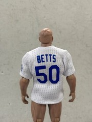 PB-JESY-50: 1/12 Custom miniature Fabric Dodgers Betts 50 Jersey for 6″ Figure