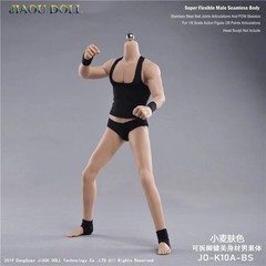 JIAOU DOLL 1/6 Male Rubber Seamless Body Lan Body Muscular 12″ Action Figure