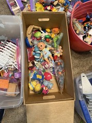 Lg Box Or Appx 3 Lb Of Random Toys For Boys & Girls Fun For Kids Some may be Vtg