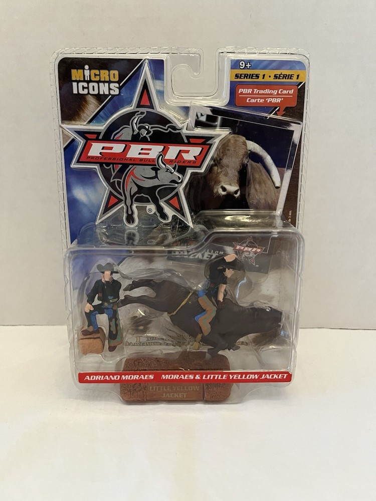 Micro Icons PBR Pro Rodeo Bull Riding Adriano Moraes Little Yellow Jacket Figure
