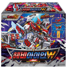 Metal Cardbot W HEAVY IRON + BLAION & BLUE COP W Grand Blue Leon Transform Robot