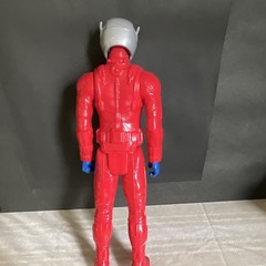 Action Figure Red/Black w/ Gray/Silver Helmet & Blue Hands Plastic