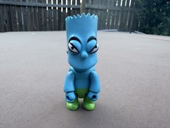 2000’s Bart Simpson Blue & Green Qee Figure 2.75”