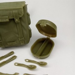 Vintage 1960s Louis Marx Stony Smith Combat Field Pack Mess Kit