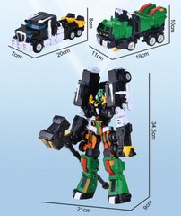 TOBOT V Galaxy Detectives 11″ Invincible Big Beast Figure Robot Combiner Boy Toy
