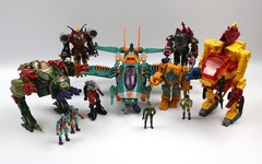 Vintage Exo Squad Huge Lot E-Frame Vehicles and Pilots Playmates 90s