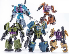 Deformation Toys Combiner Set 5 in 1 Small Scale Anime Action Figure Model Robot
