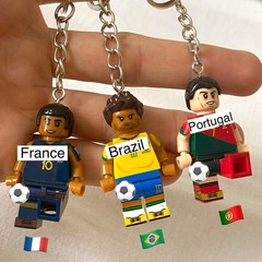 Footballer 3D Keychain, Soccer Player Figure Keyring, Cute Character Gifts
