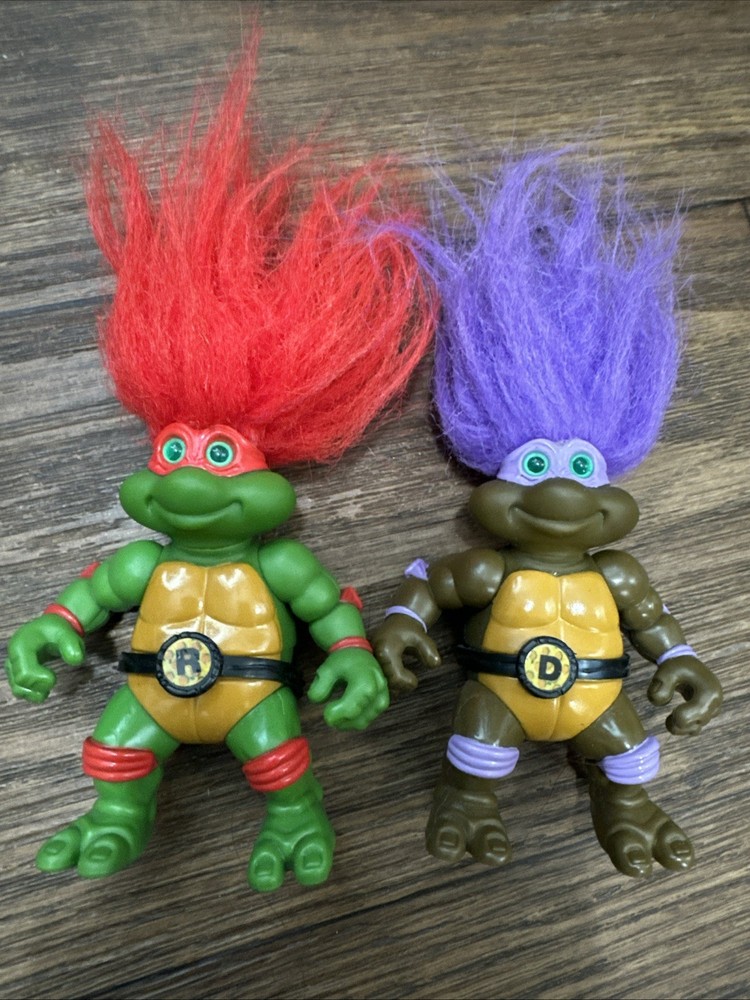 1993 Teenage Mutant Ninja Turtles Turtle Troll Figures Raphael & Donatello