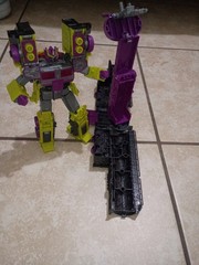 Transforming Train Robot Action Figure Purple Black Green Gray Plastic