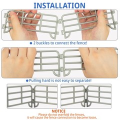 20PCS Corral Fencing Playset with Gates for Barn Farm Animal Toys