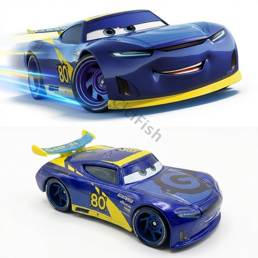 Disney Pixar Cars 3 No.80 Dan Carcia 1:55 Diecast Next Gen Race Kid Gifts🏎️✨