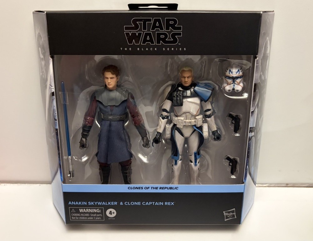 STAR WARS The Black Series Anakin Skywalker & Clone Captain Rex 2 Pack