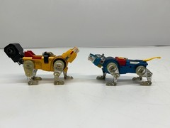 2 Vtg 1981 Y&K Japan Voltron Lions Yellow Blue Lion Diecast Toy GB-36 AsIs Parts
