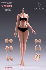 USA 1/6 Yi Ji Silicone Woman Action Figure Body YM503 Pale Suntan Tan Skin Toys